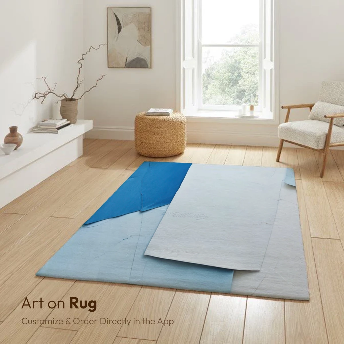 Blue Torn Paper Collage: Textural Harmony - Image 6