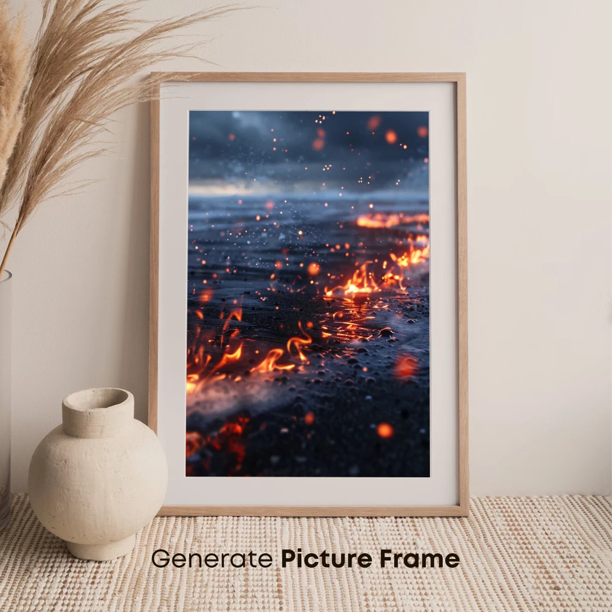 Lava Meets Sea: Fiery Embrace of Nature - Image 7