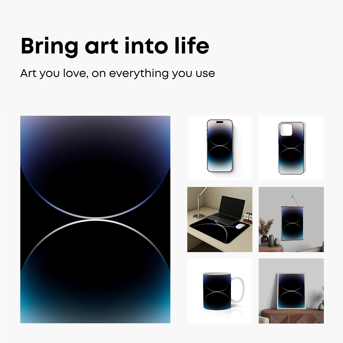 Eclipse of Serenity: Dual Circles in Gradient Harmony - Image 2