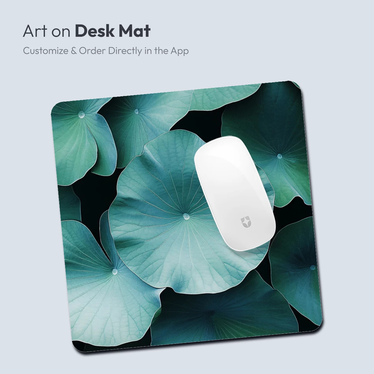 Ethereal Lotus Leaves: A Symphony in Teal - Image 4