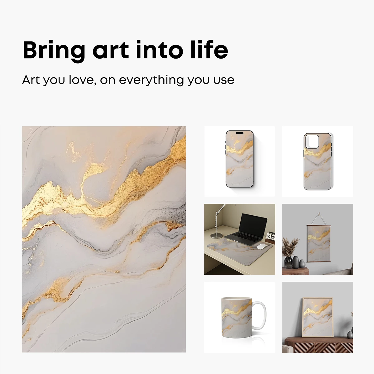 Golden Veins in Marble: Elegance and Luxury Abstract Art Golden Veins in Marble: Elegance and Luxury Abstract Art