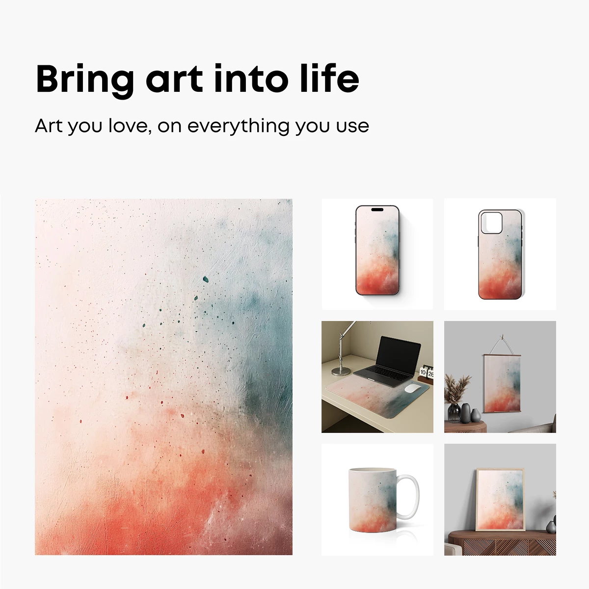 Abstract Dawn: Blush and Mist - Image 2