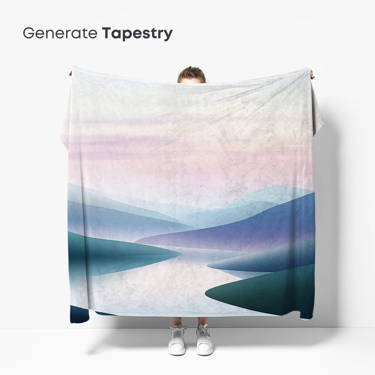 Ethereal Mountain Mirage: A Symphony of Soft Hues - Image 5