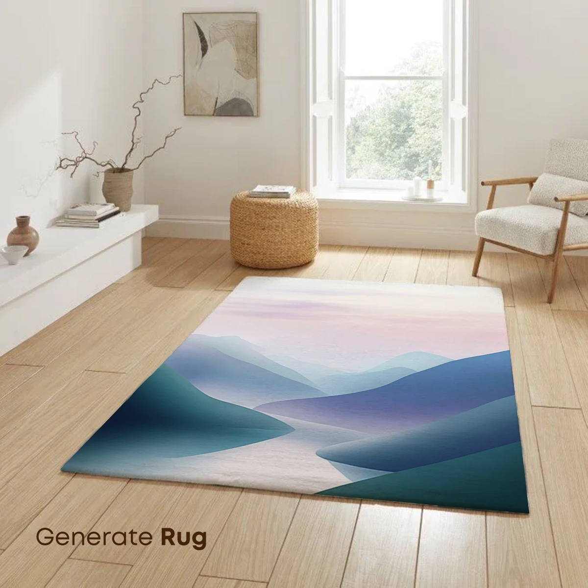 Ethereal Mountain Mirage: A Symphony of Soft Hues - Image 6