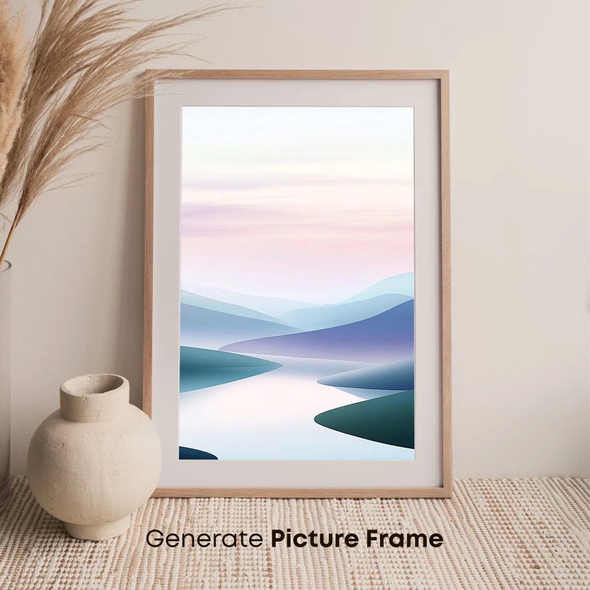 Ethereal Mountain Mirage: A Symphony of Soft Hues - Image 7