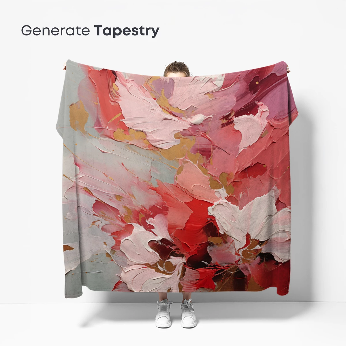 Abstract Floral Symphony in Pink and Gold - Image 5