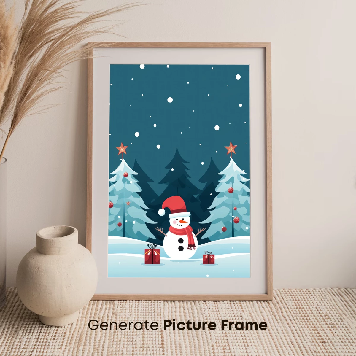 Festive Snowman in Winter Wonderland - Image 7