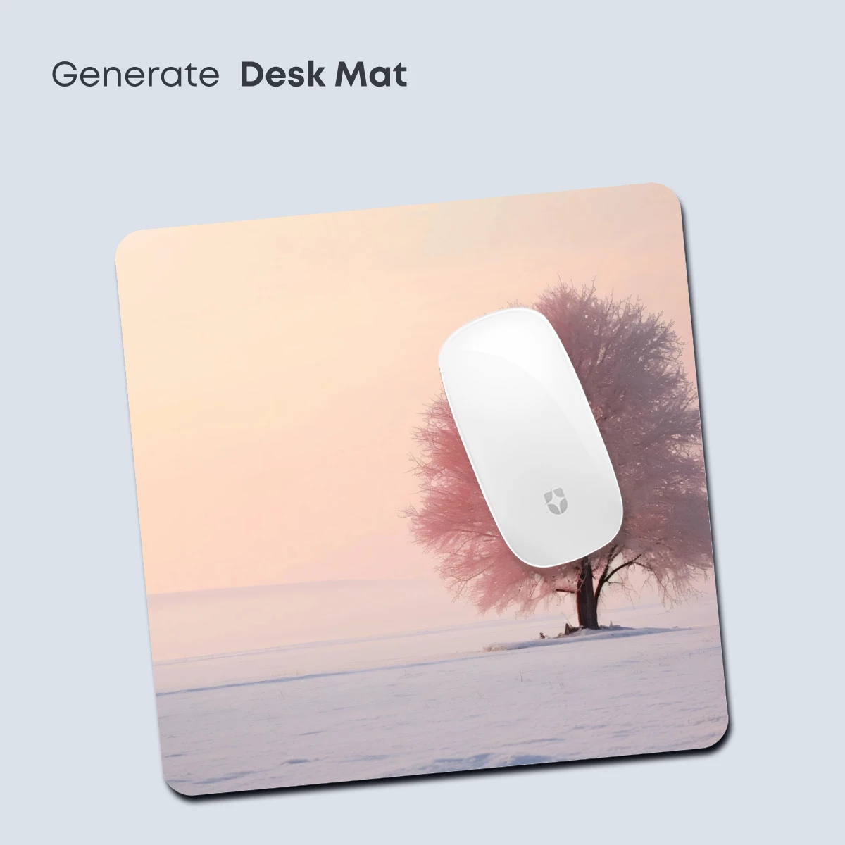 Frost-Kissed Solitude: A Winter Tree in Pink Haze - Image 4