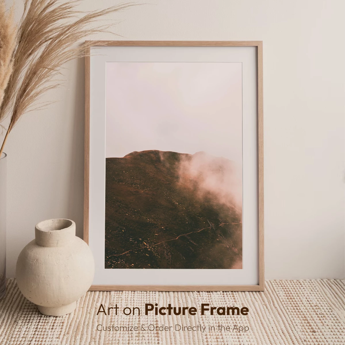 Misty Mountain Veil: Ephemeral Clouds and Earthy Peaks - Image 6