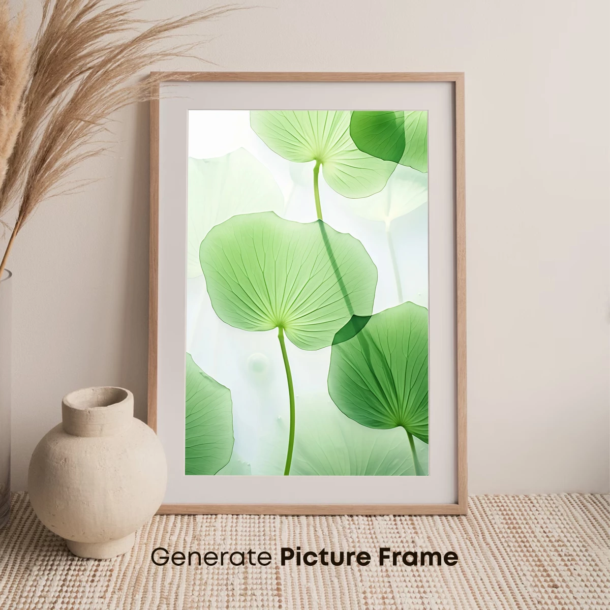 Ethereal Lotus Leaves: A Symphony in Green - Image 7