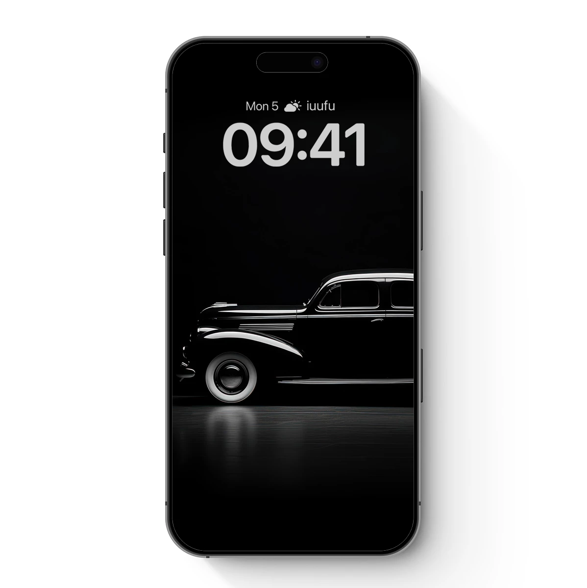 Elegant Shadow: Vintage Car in Darkness