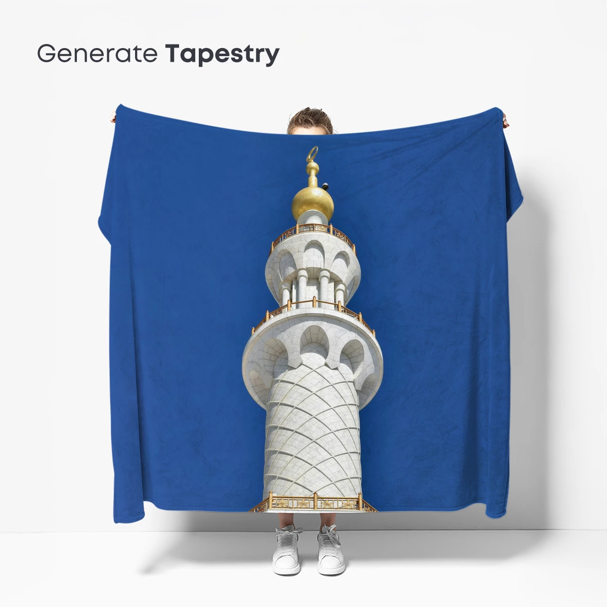 Golden Dome Minaret Against Azure Sky - Image 5