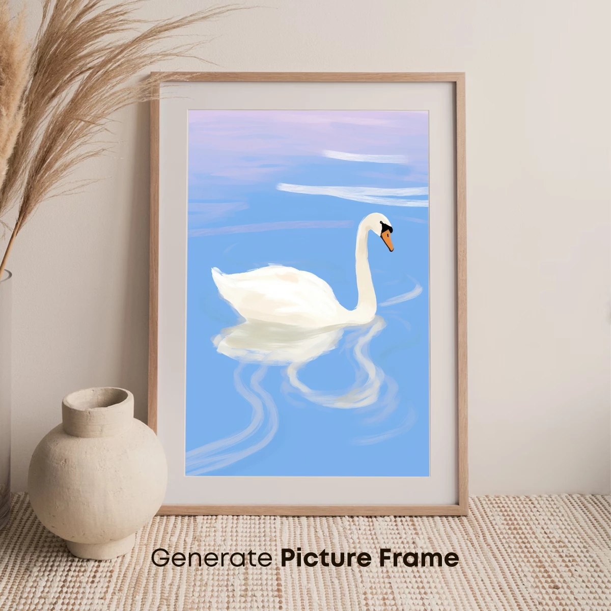 Elegant Swan Serenity: Watercolor Harmony - Image 7