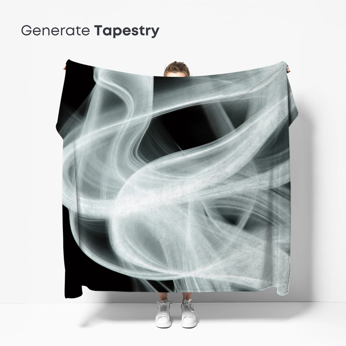 Ethereal Smoke Dance: Abstract Flow in Monochrome - Image 5