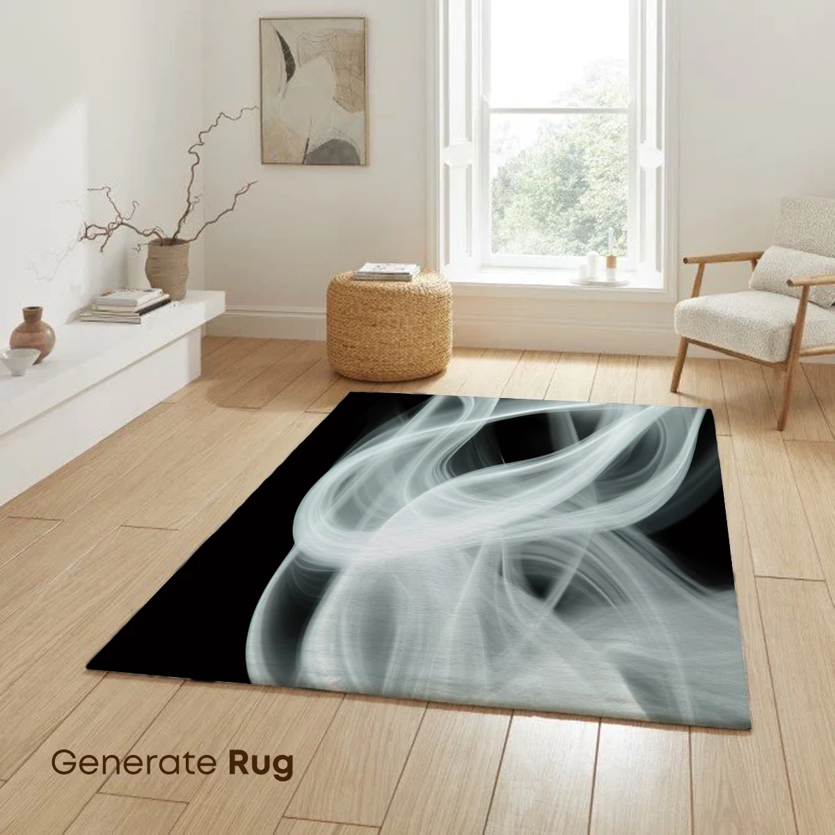 Ethereal Smoke Dance: Abstract Flow in Monochrome - Image 6