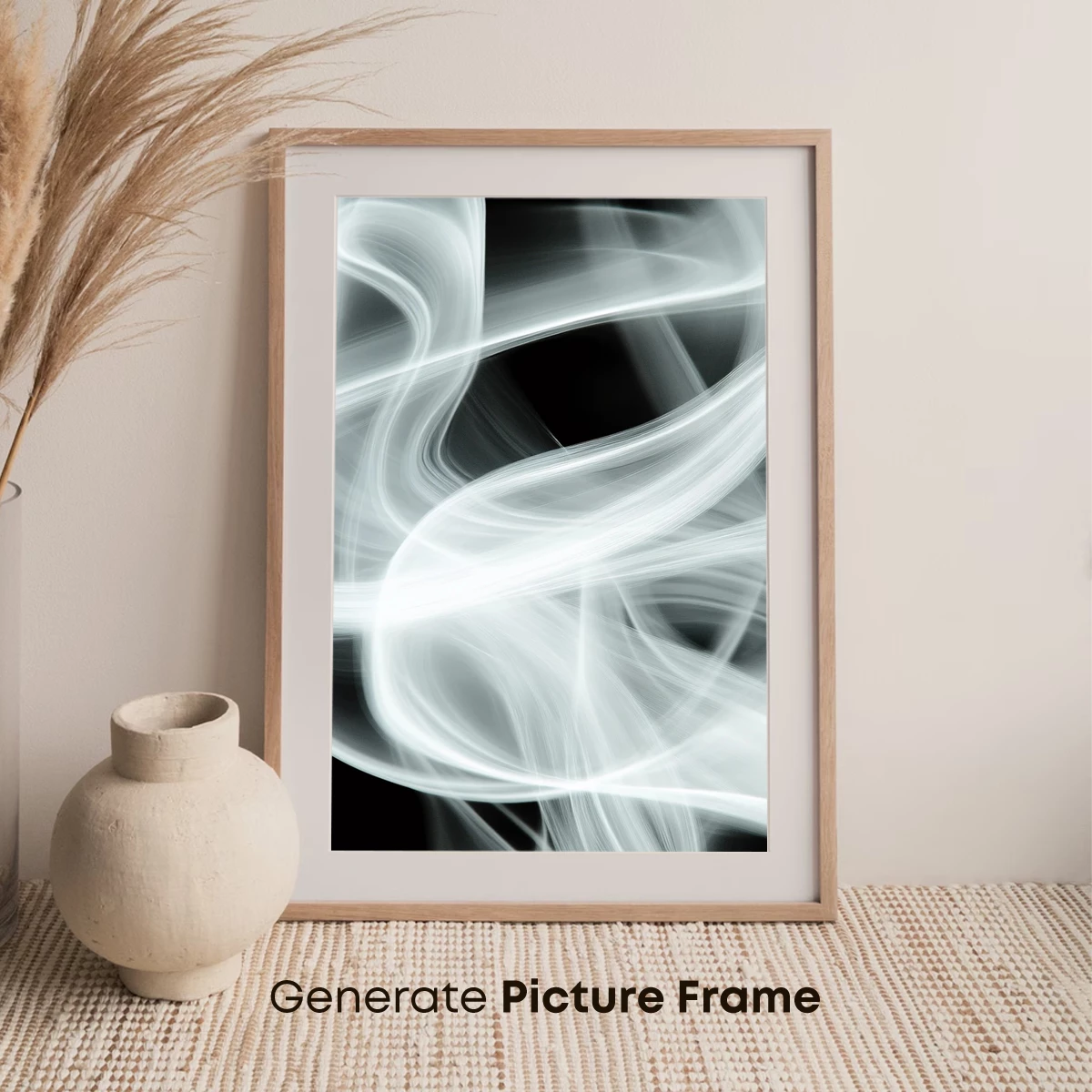 Ethereal Smoke Dance: Abstract Flow in Monochrome - Image 7