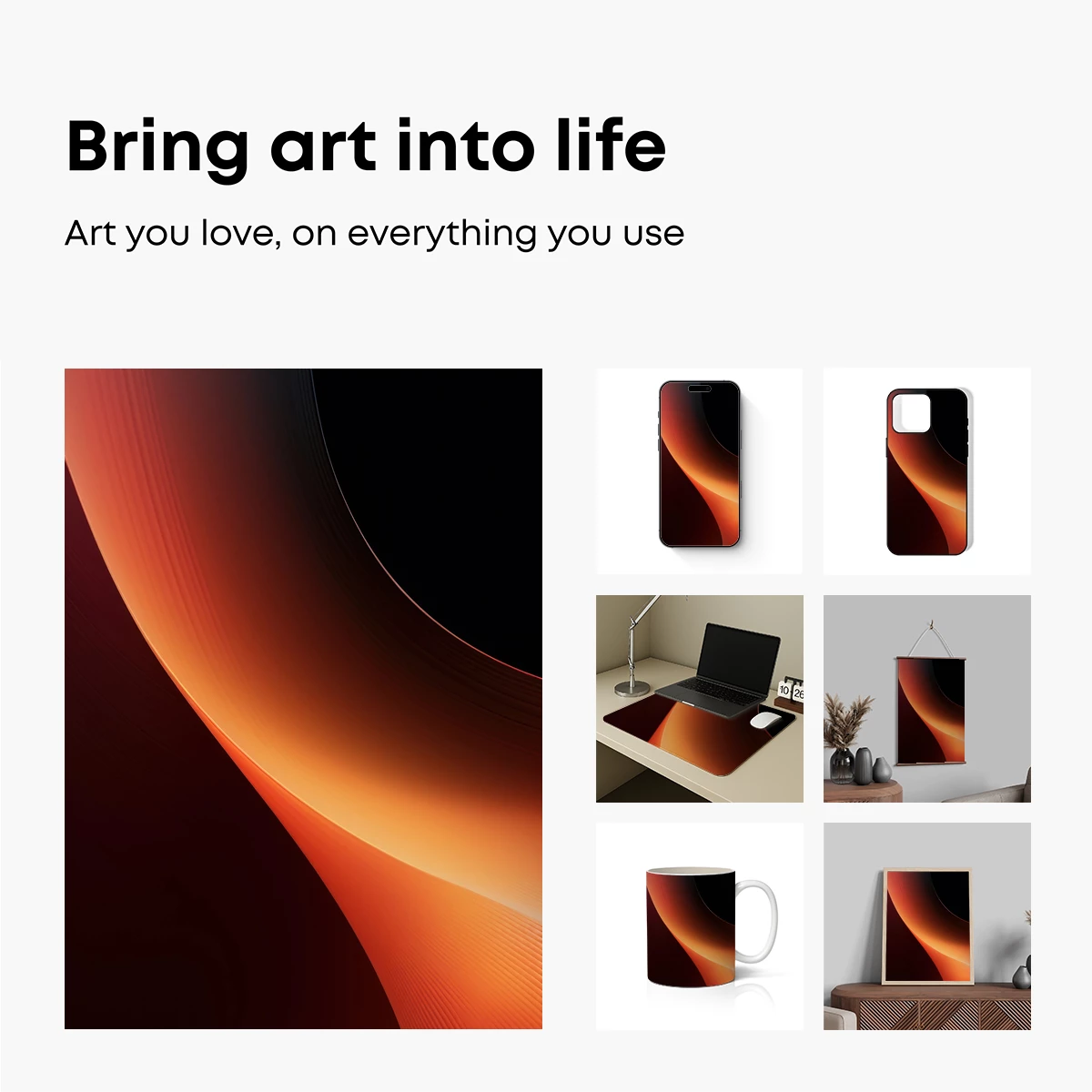 Ethereal Orange Wave: A Symphony of Curves - Image 2