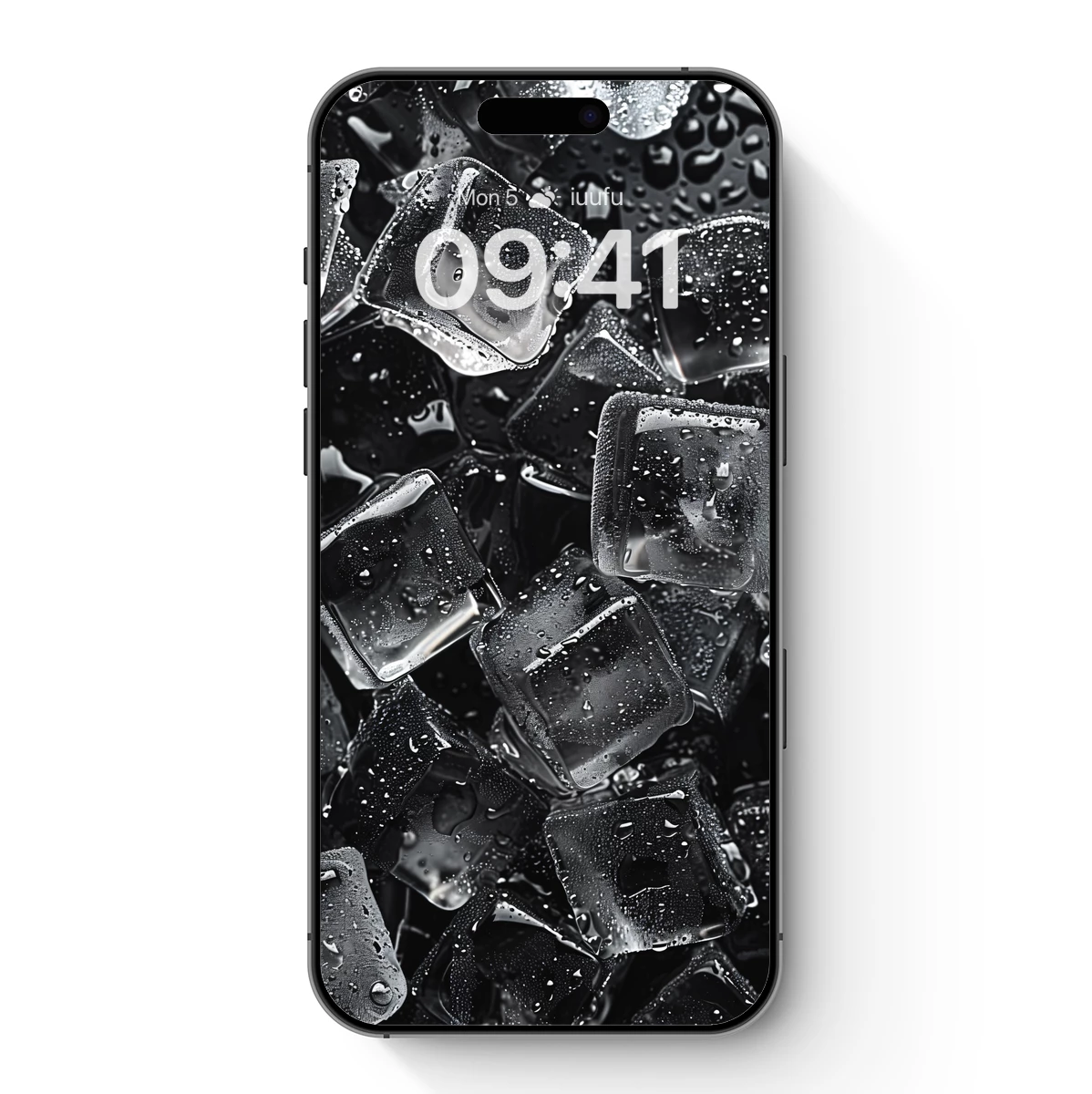 Crystal Clarity: Dew-Drenched Ice Cubes