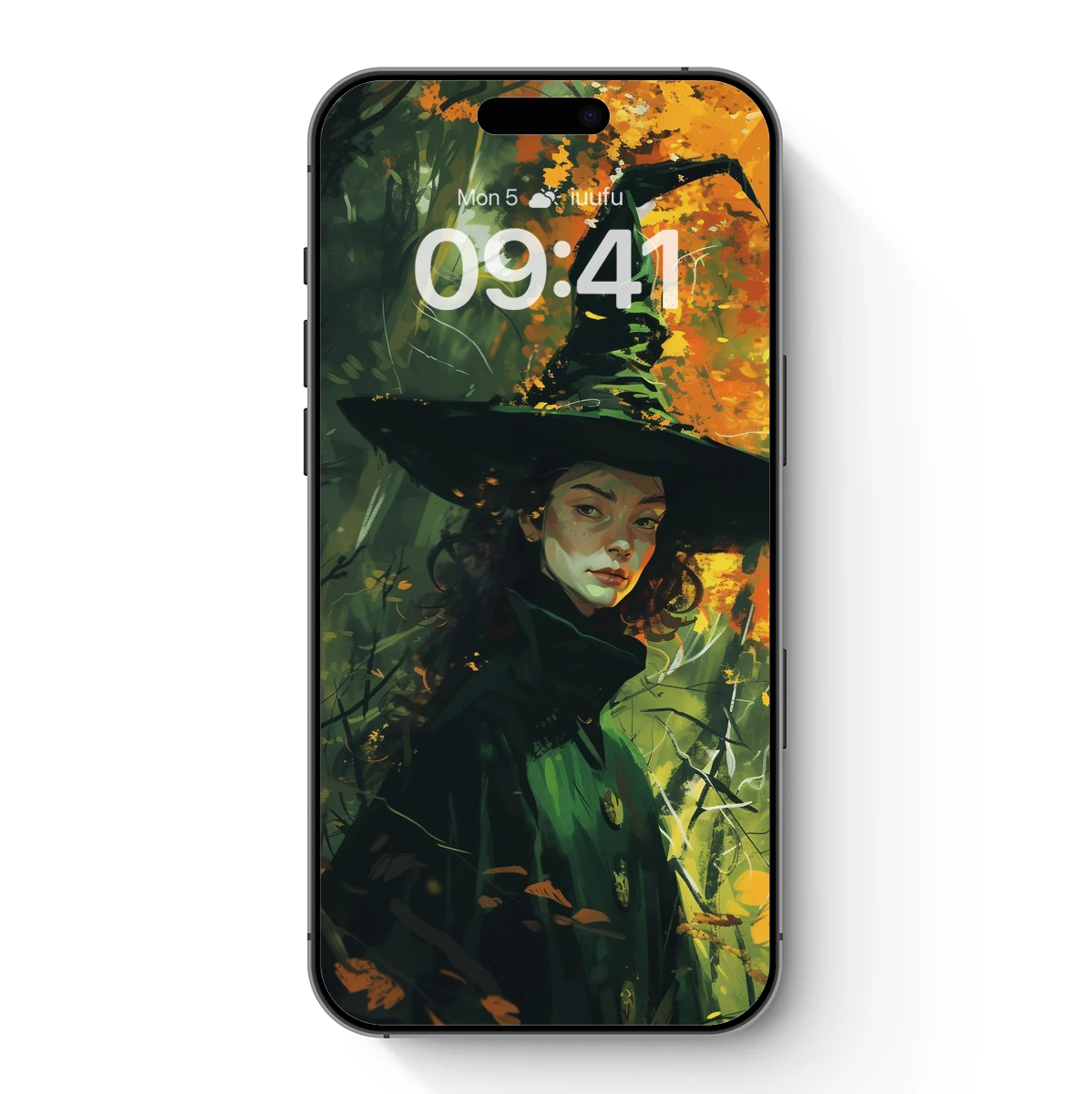 Enchanted Autumn Witch in Forest