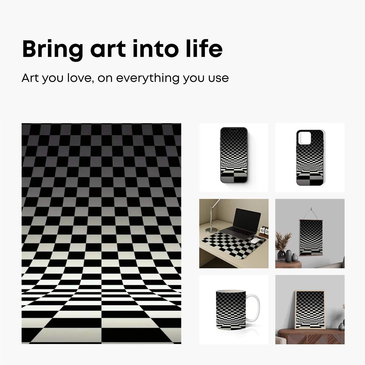 Checkerboard Illusion: Depth in Black and White