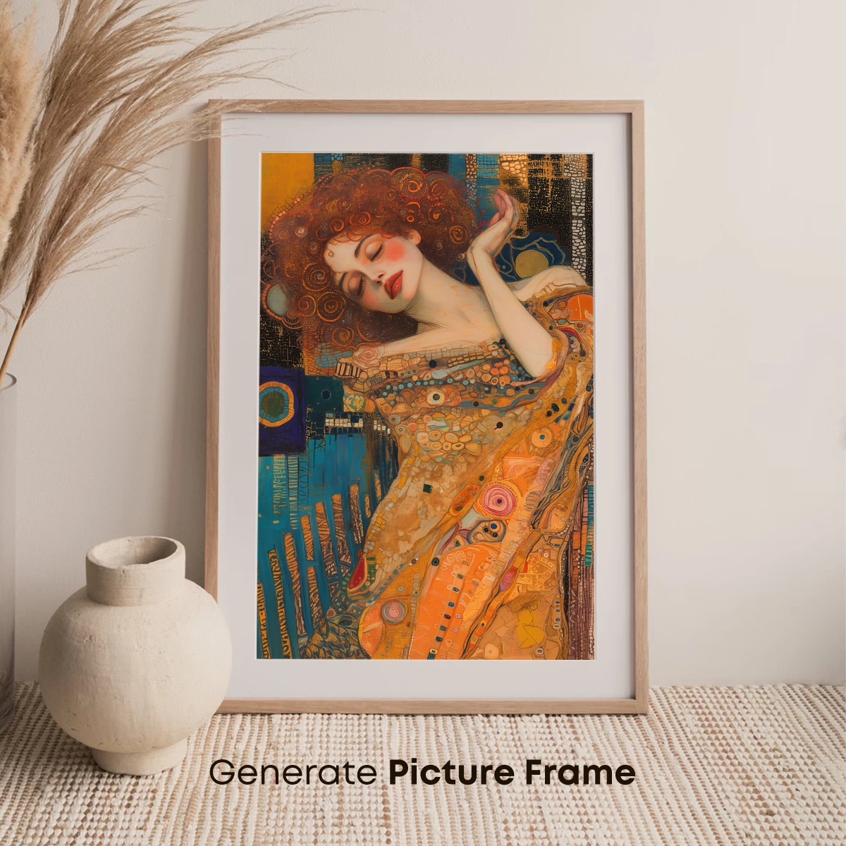 Klimt's Dream: Elegance in Golden Spirals - Image 7