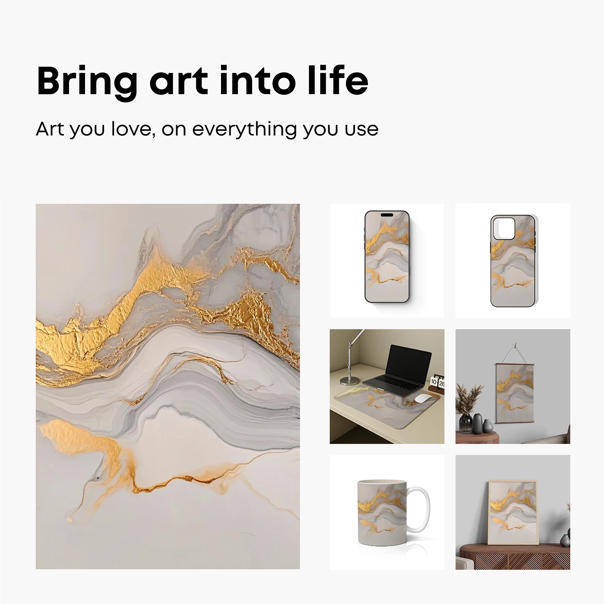 Golden Veins in Marble: Elegance and Luxury Abstract Art Golden Veins in Marble: Elegance and Luxury Abstract Art