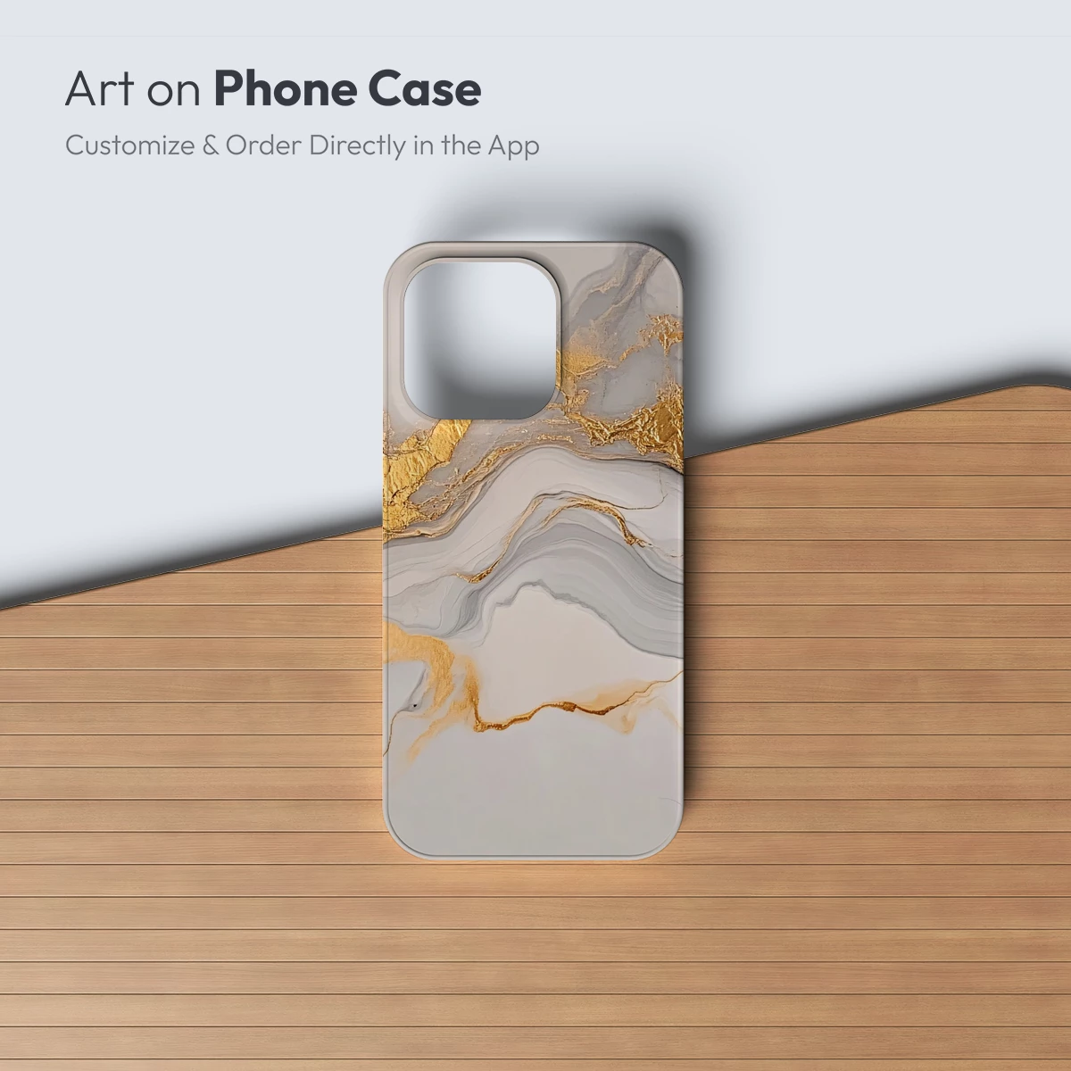 Golden Veins in Marble: Elegance and Luxury Abstract Art - Image 2