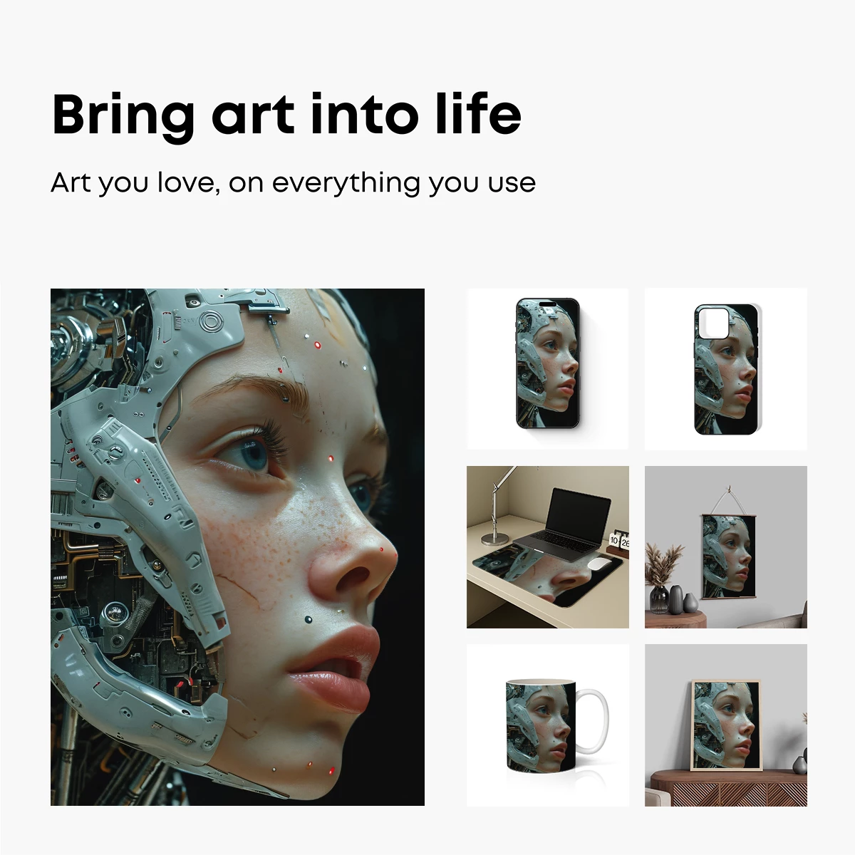 Cybernetic Muse: Human-Machine Fusion Art - Image 2