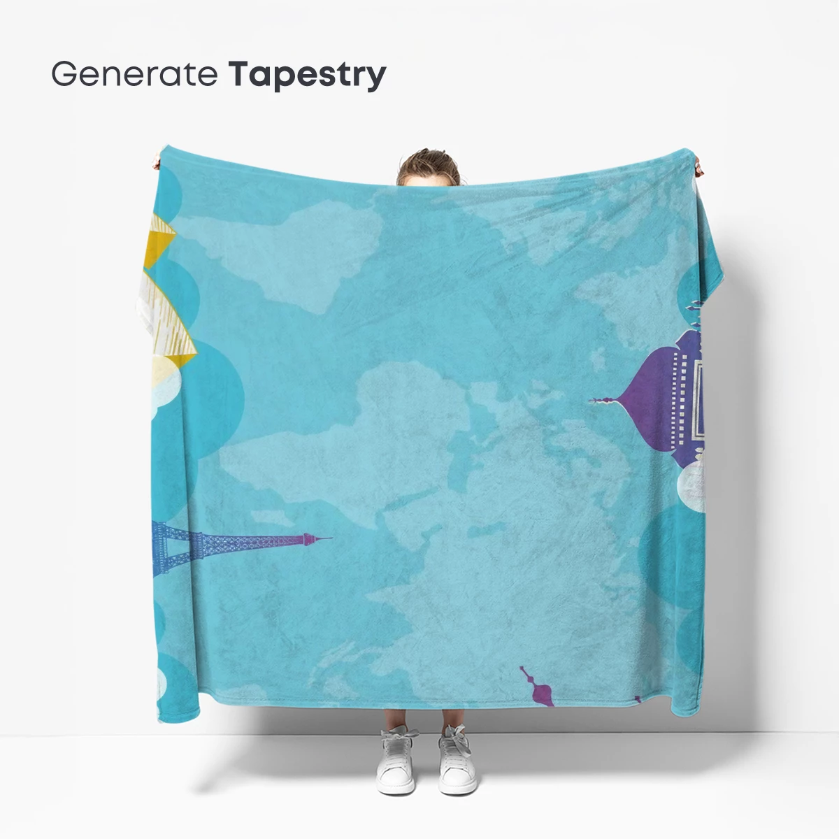 Global Icons in the Sky: A Whimsical World Map - Image 5