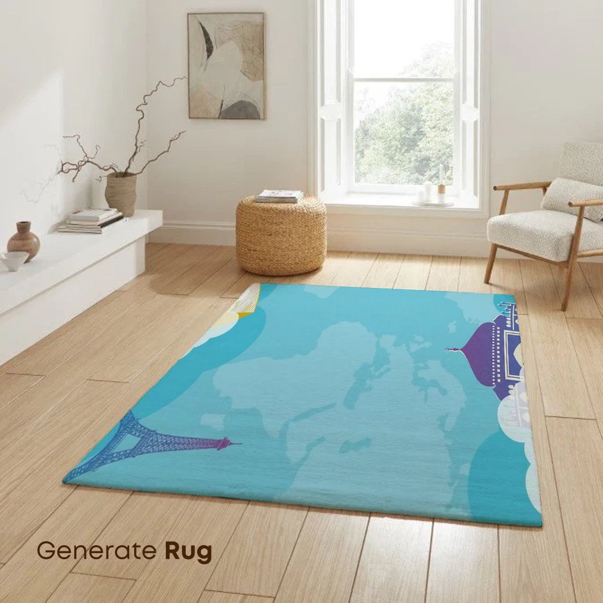 Global Icons in the Sky: A Whimsical World Map - Image 6