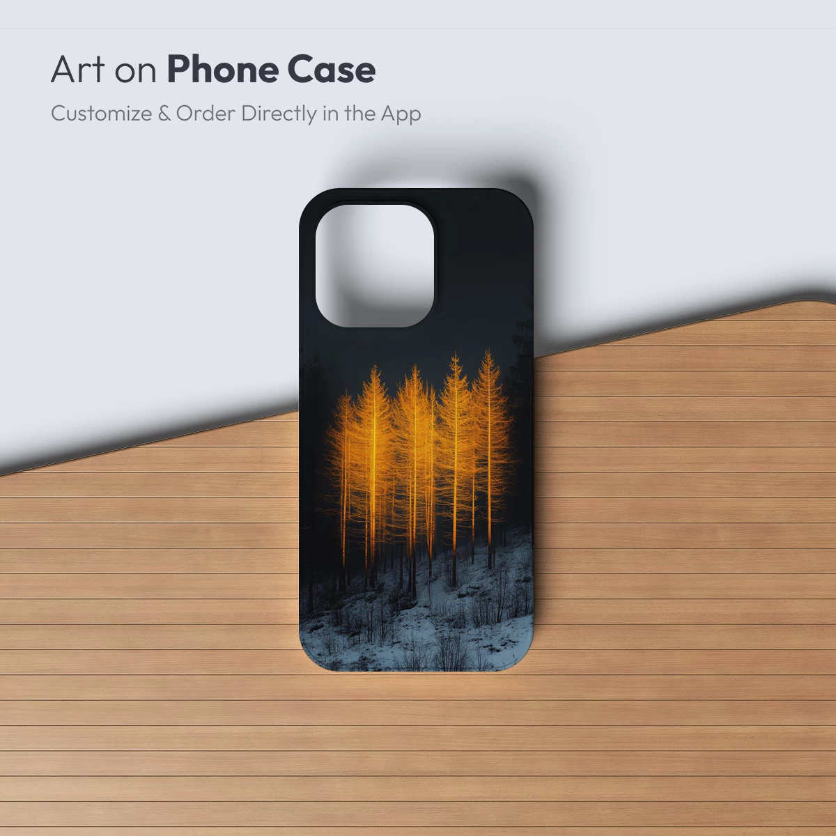 Golden Trees in Midnight Forest - Image 2