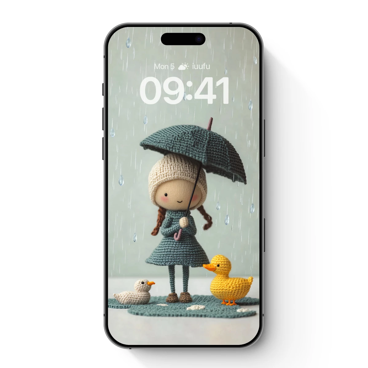 Crochet Rainy Day: Knitted Girl with Ducklings Crochet Rainy Day: Knitted Girl with Ducklings