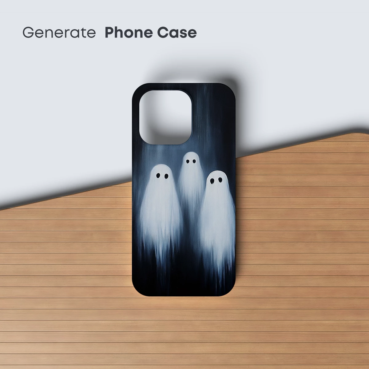 Ethereal Ghost Trio: Whimsical Shadows in the Night - Image 3