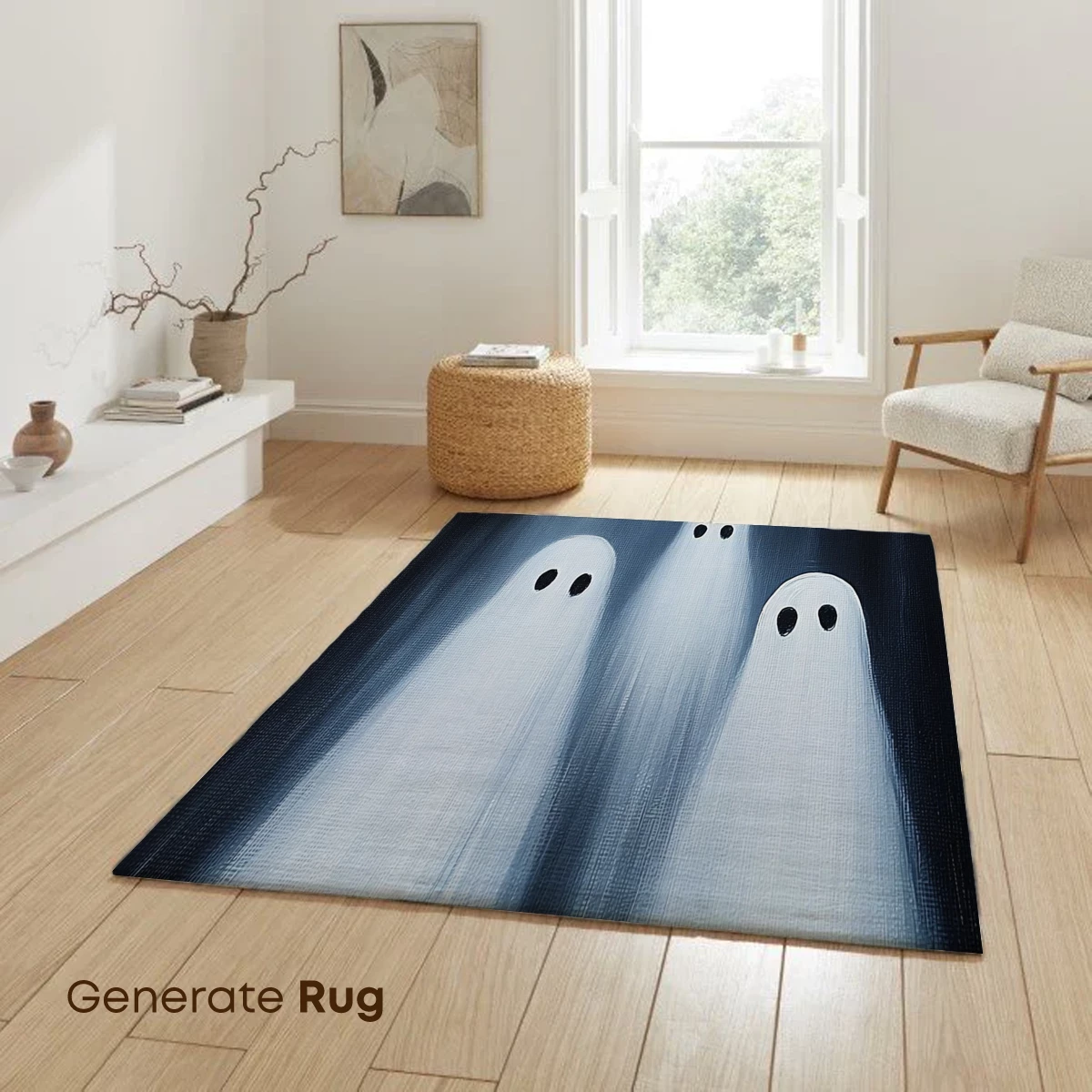 Ethereal Ghost Trio: Whimsical Shadows in the Night - Image 6