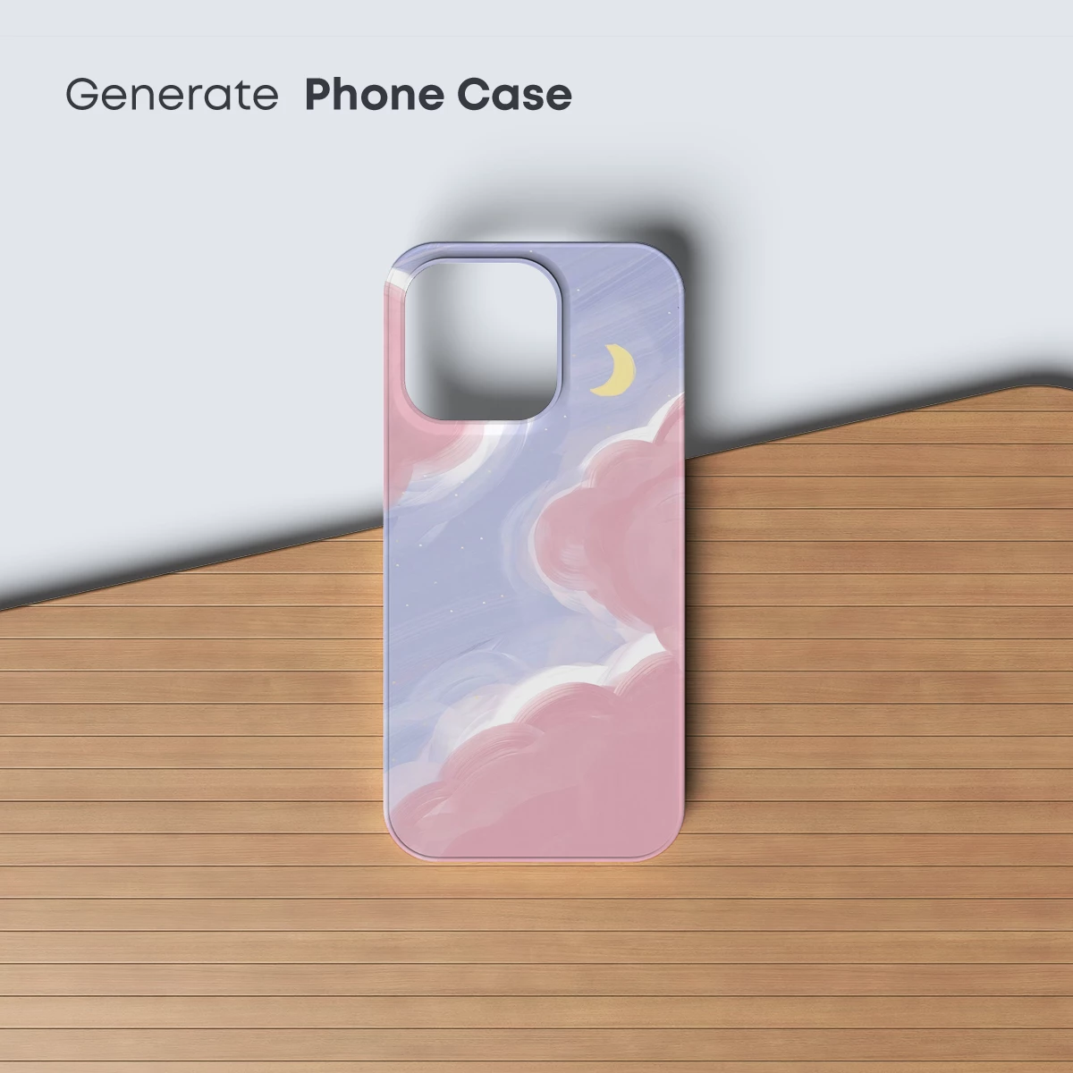 Dreamy Pink Clouds and Crescent Moon - Image 3