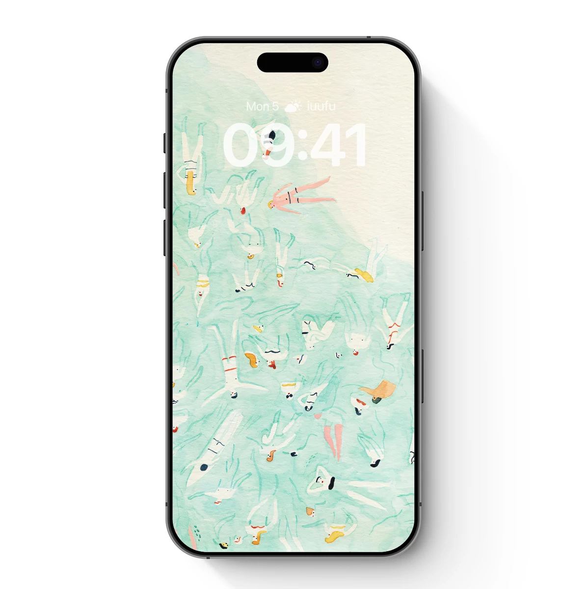 Aquatic Serenity: Floating Figures in Pastel Hues