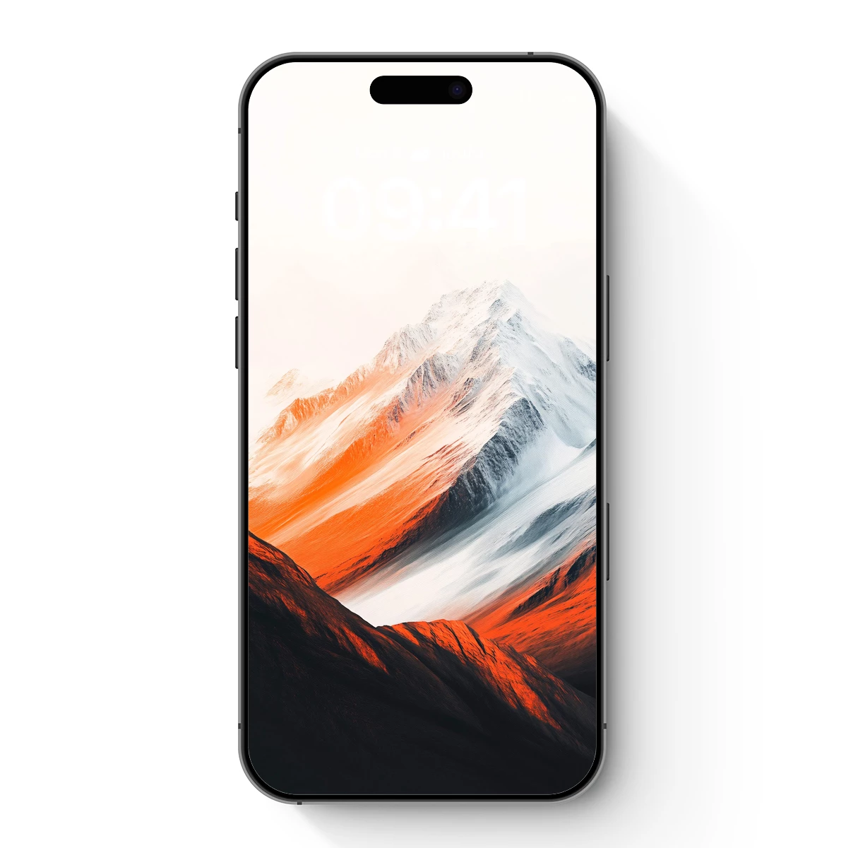 Fiery Peaks: Snow-Capped Mountains at Sunset
