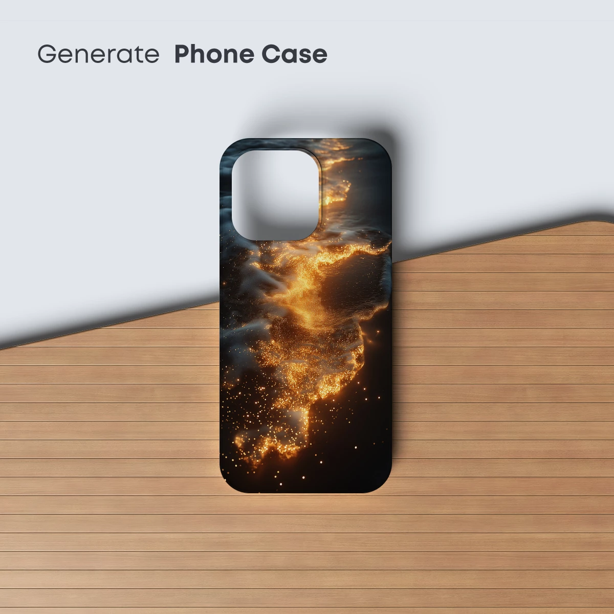 Golden Tide Sparkle: Ocean's Glittering Embrace - Image 3