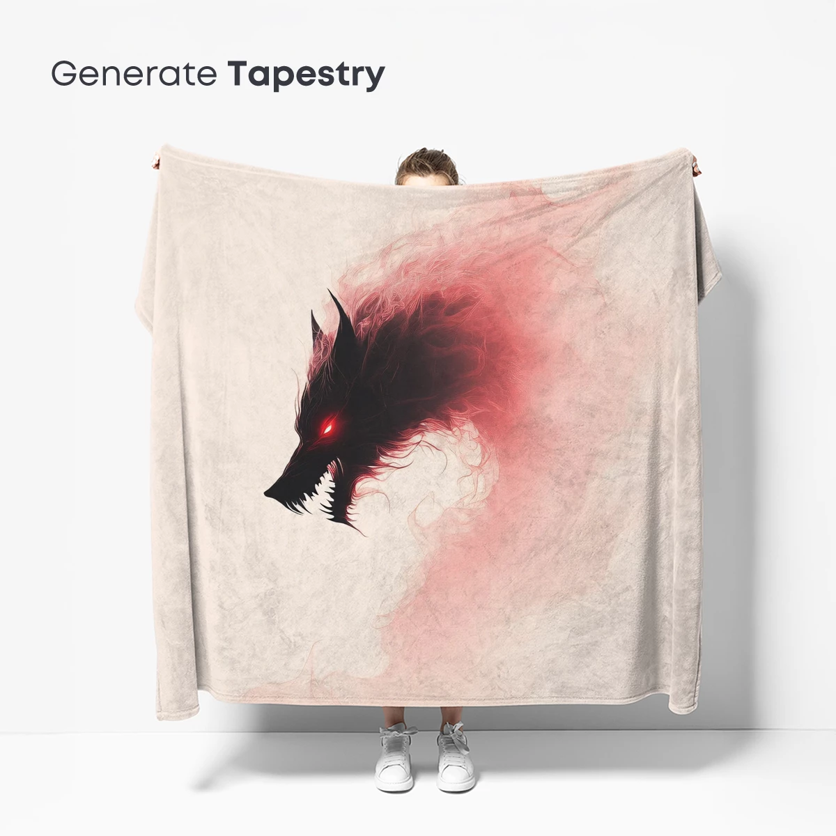 Fiery Wolf Spirit: Ethereal Flames and Fierce Eyes - Image 5