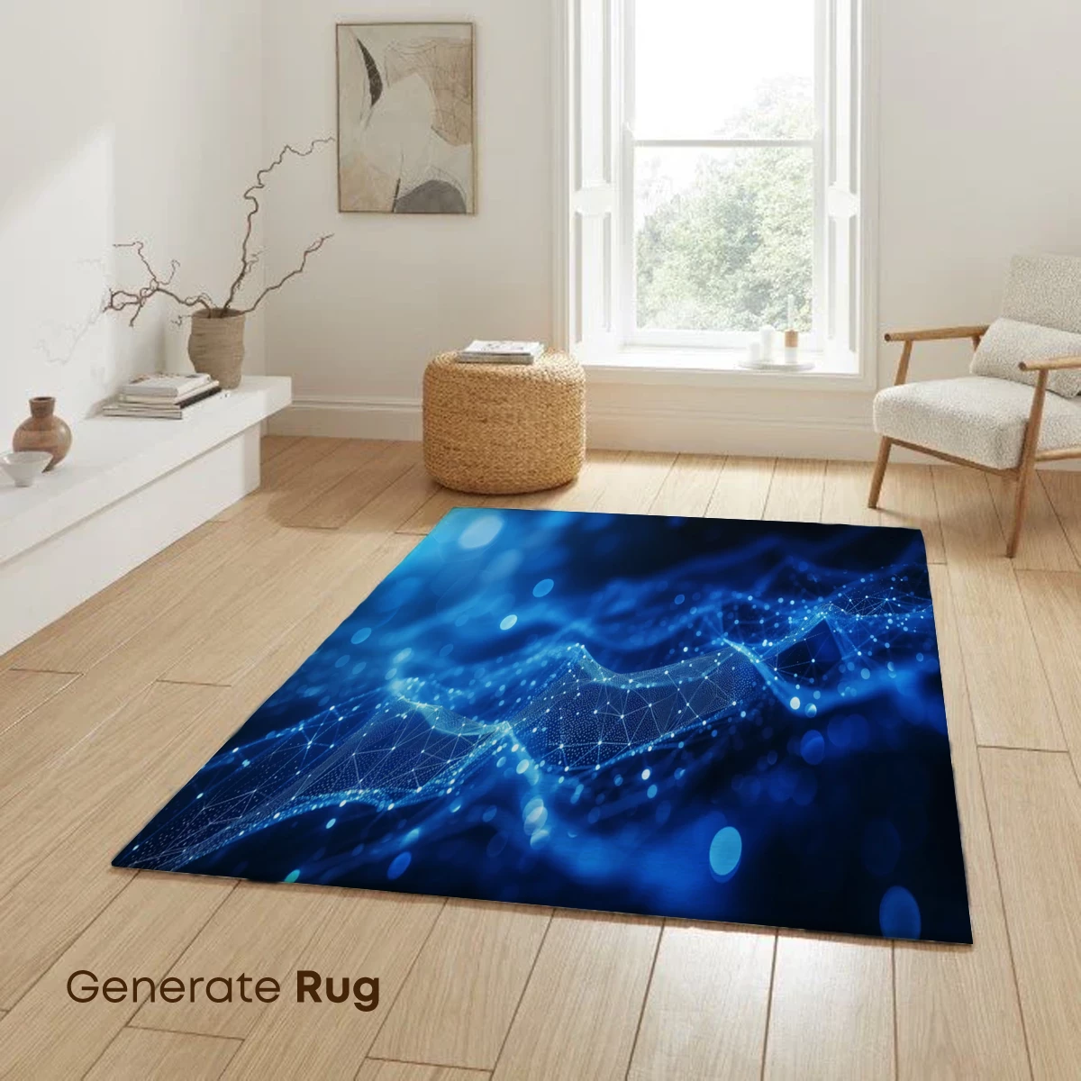 Blue Digital Wave: Futuristic Polygonal Artistry - Image 6