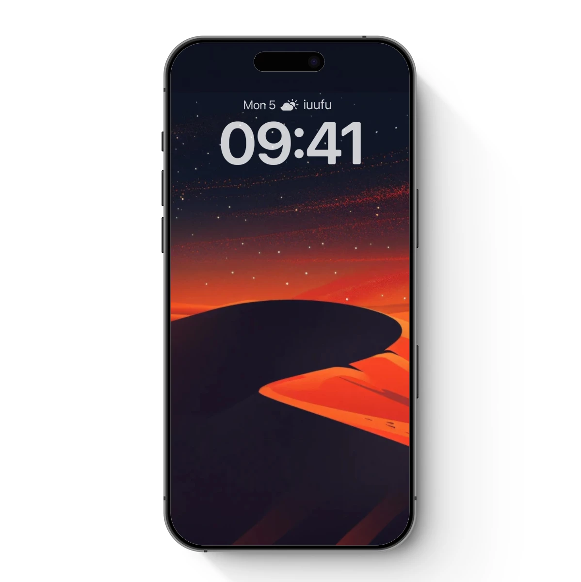 Desert Solitude Under a Crimson Moon