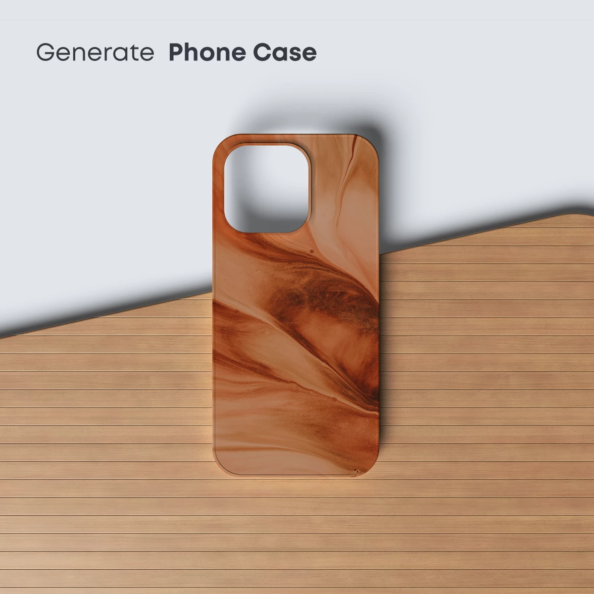 Copper Swirl Symphony: Abstract Fluid Art - Image 3