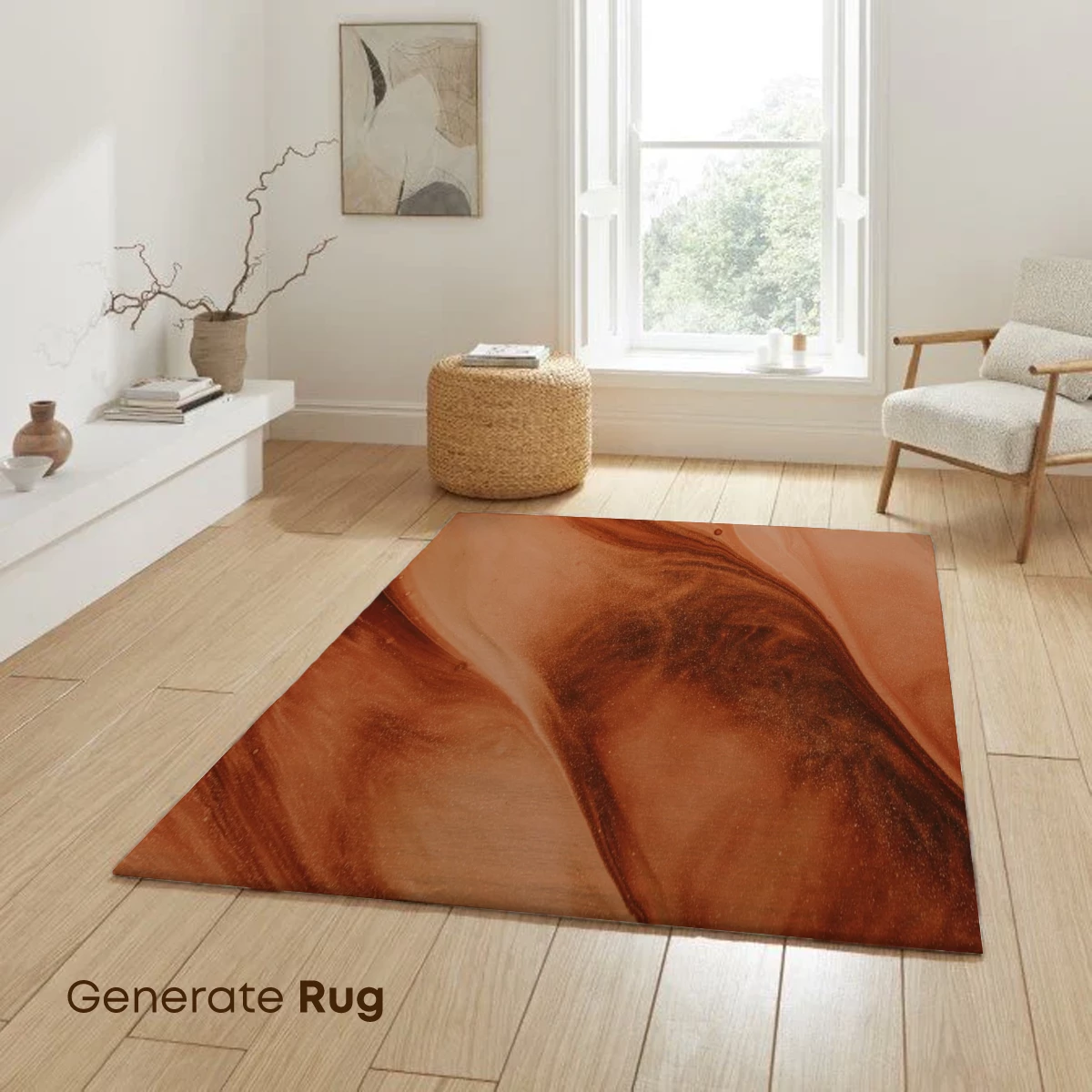 Copper Swirl Symphony: Abstract Fluid Art - Image 6