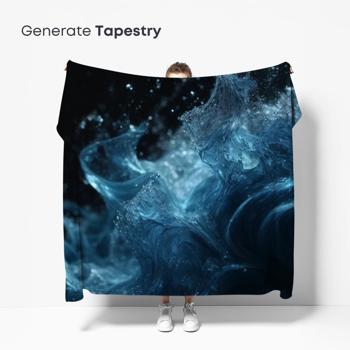 Ethereal Blue Whispers: A Dance of Liquid Shadows - Image 5