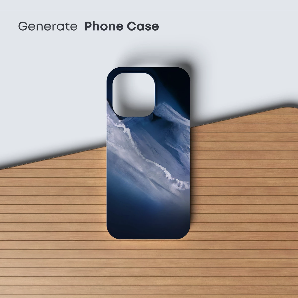 Frozen Abyss: Ice Sculpture in Midnight Blue - Image 3