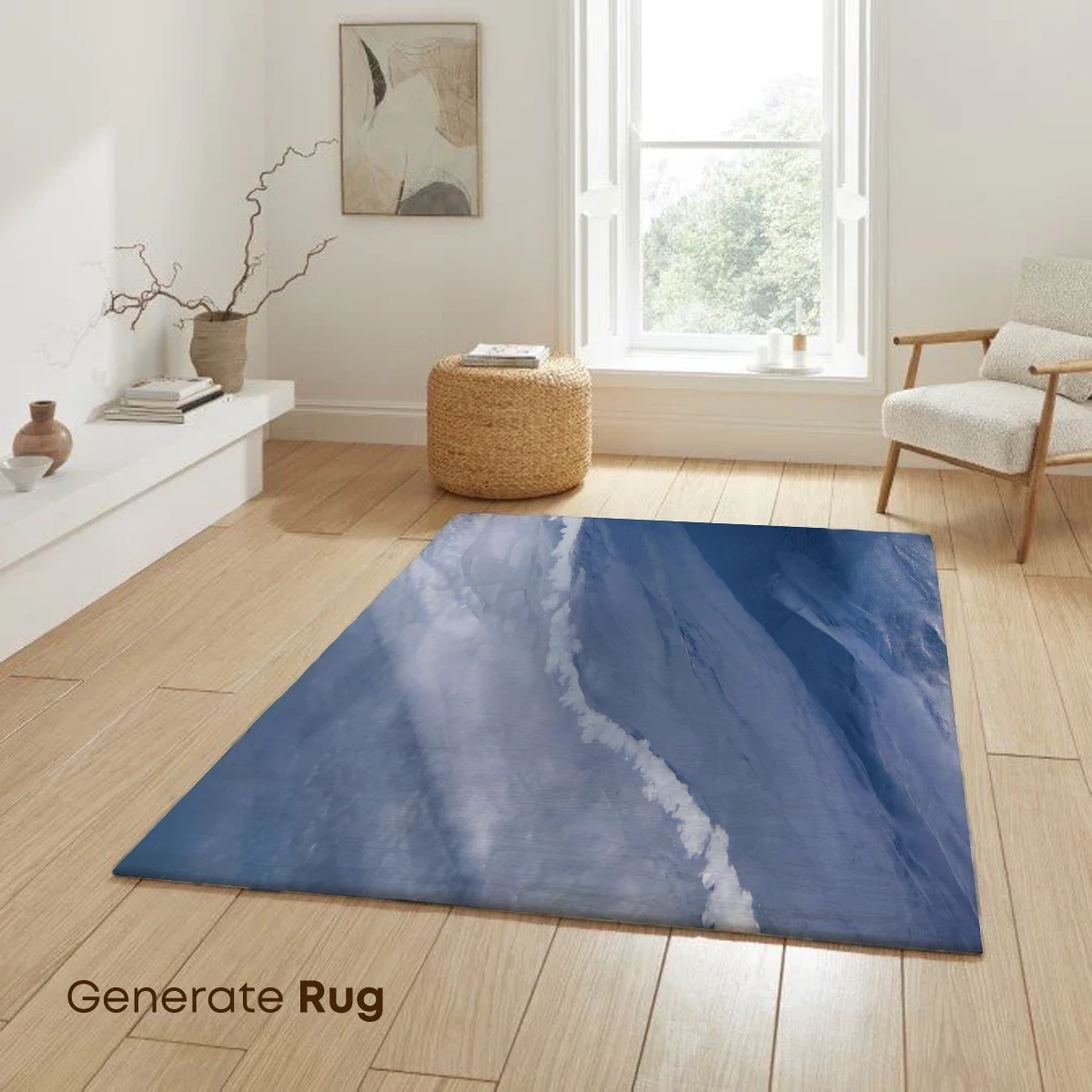 Frozen Abyss: Ice Sculpture in Midnight Blue - Image 6