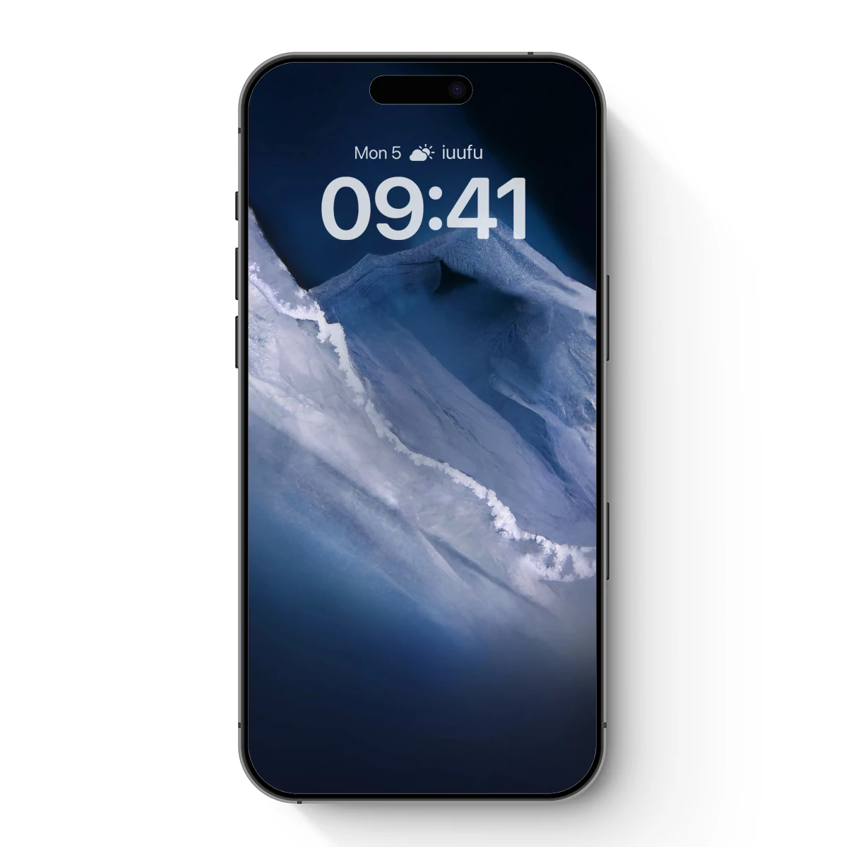 Frozen Abyss: Ice Sculpture in Midnight Blue