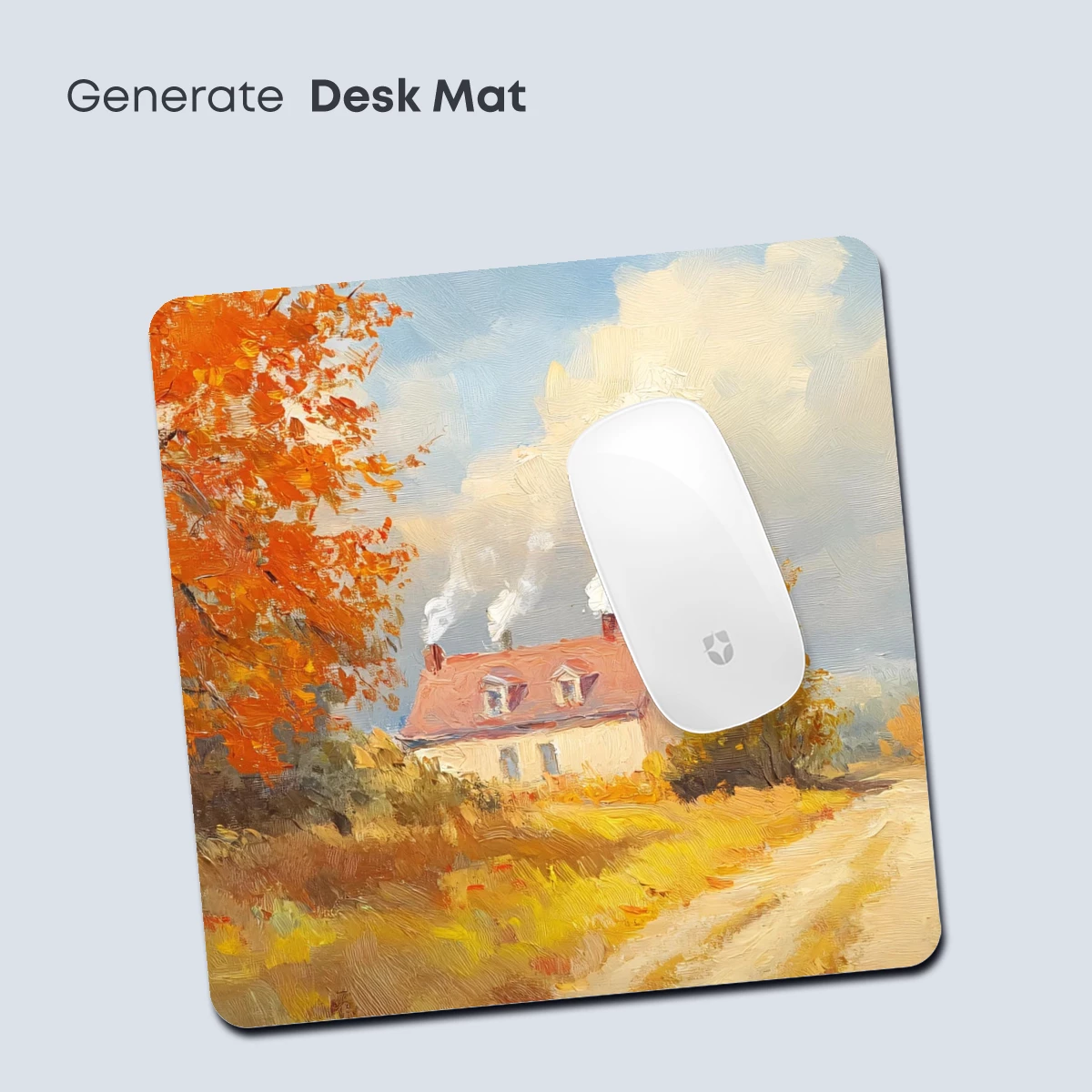 Autumnal Cottage Glow: Impressionist Harmony - Image 4