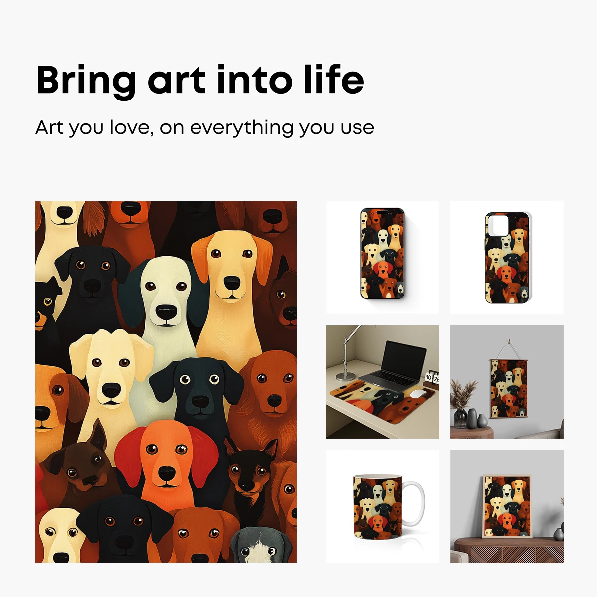 Canine Symphony: A Colorful Pack Gathering - Image 2