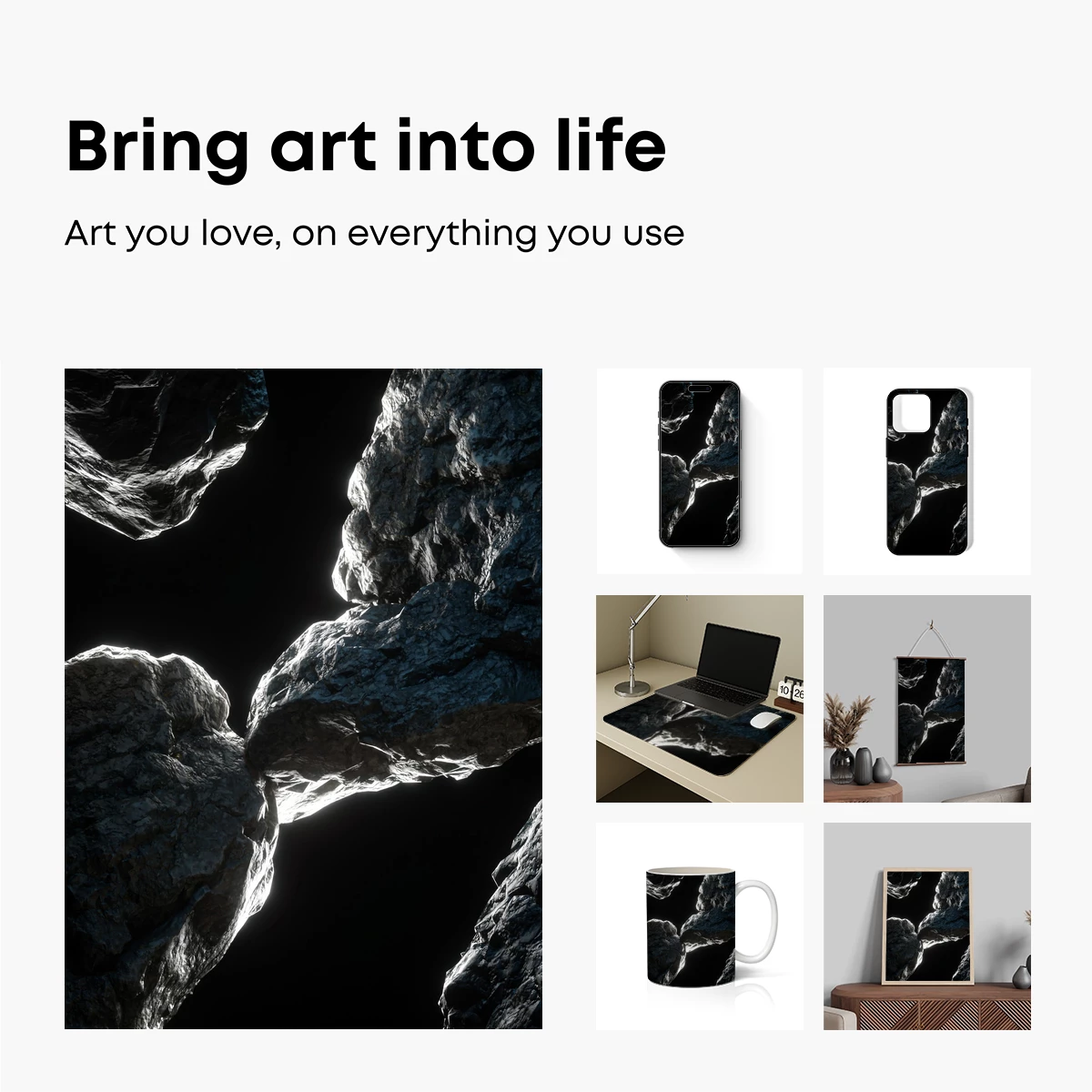 Cavernous Depths: A Study in Shadow and Stone - Image 2